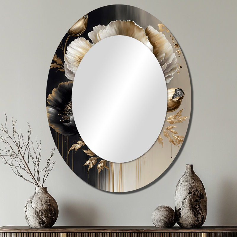 Miroir mural gris traditionnel, 40 po x 30 po