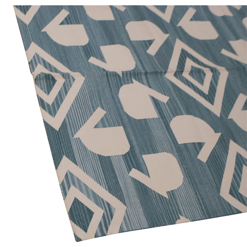 Tapis rectangulaire en laine noué à la main