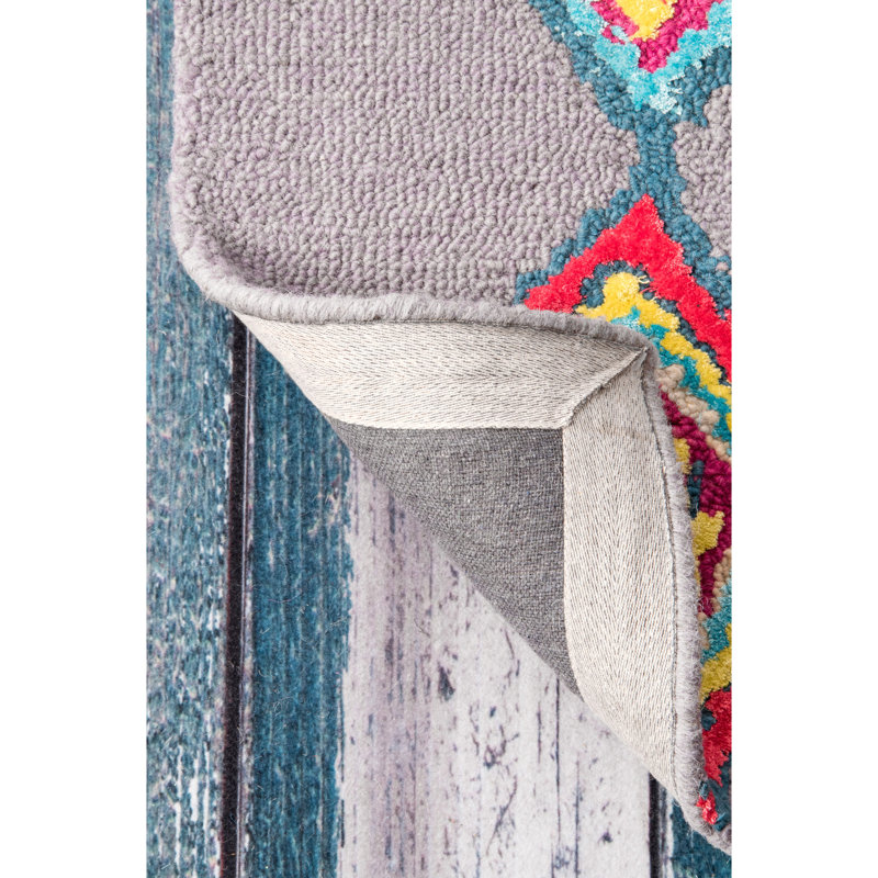 Tapis gris touffeté à la main Aliecia, Rectangle 4 pi x 6 pi