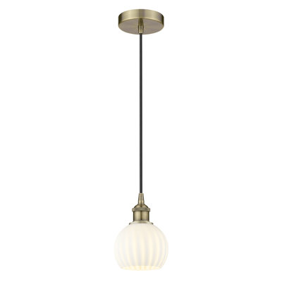 Edison Venetian 1 Light Cord Hung Pendant-616-G1217