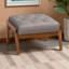 Repose-pieds en tissu gris Finesse Mid-Century