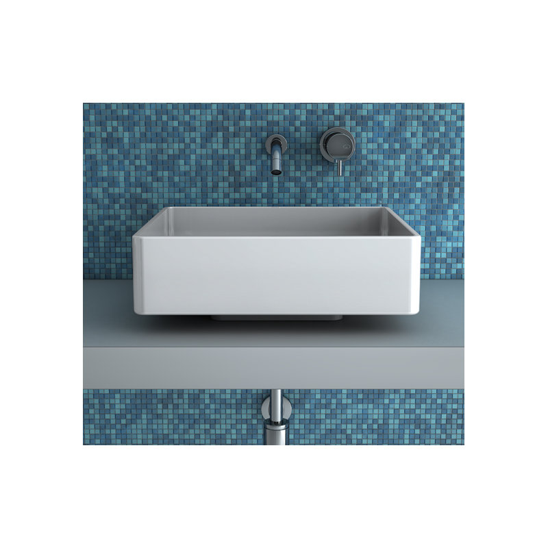 15.7'' L Bathroom Sink, White