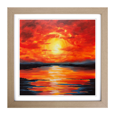 Sunrise Acrylic Painting No.1 - Framed Print