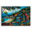 Art mural épique «Whispering Waves Village» par Doron David, 24 po x 16 po-618057060