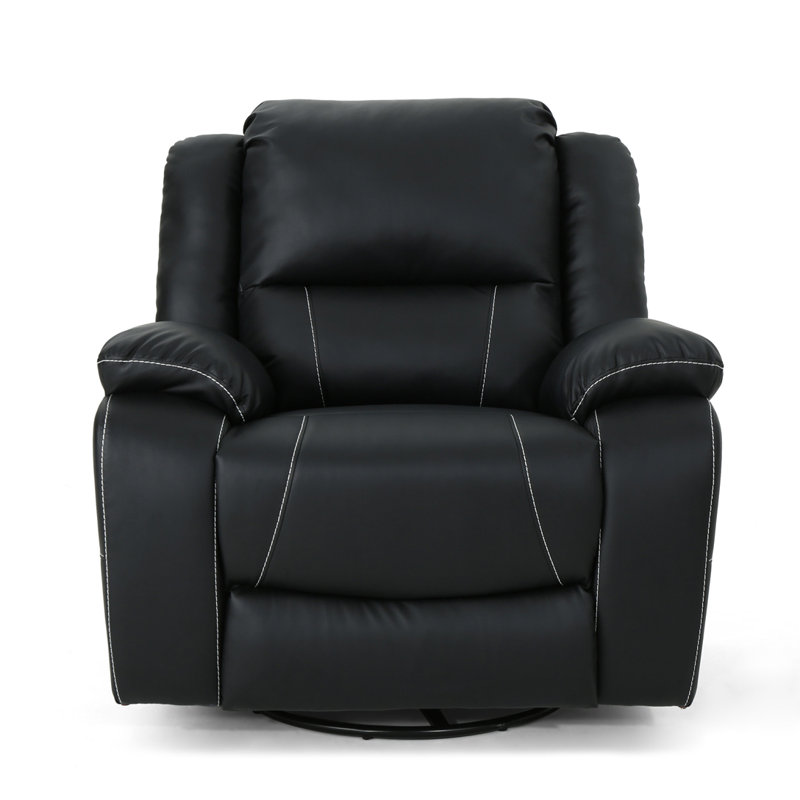 Fauteuil inclinable manuel pivotant de 39 po Anavia, Noir