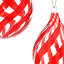 6 Piece Swirl Striped Ball Finial Ornament Set