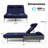 Outdoor Wicker 2-Person Double Chaise Lounge with Cushions, 6-Position Adjustable Backrests-562719448