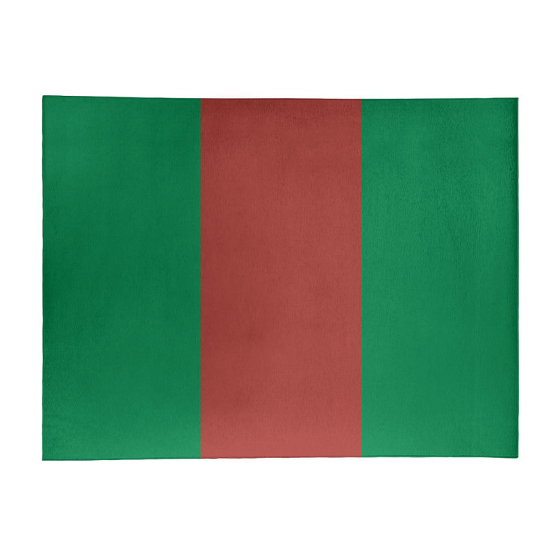 Tapis à rayures vert/doré, Rectangle 9 pi x 12 pi