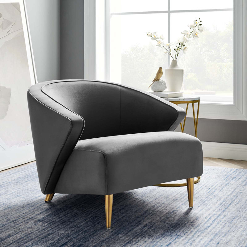Fauteuil Odyssey Performance Velvet par Modway, Velours gris