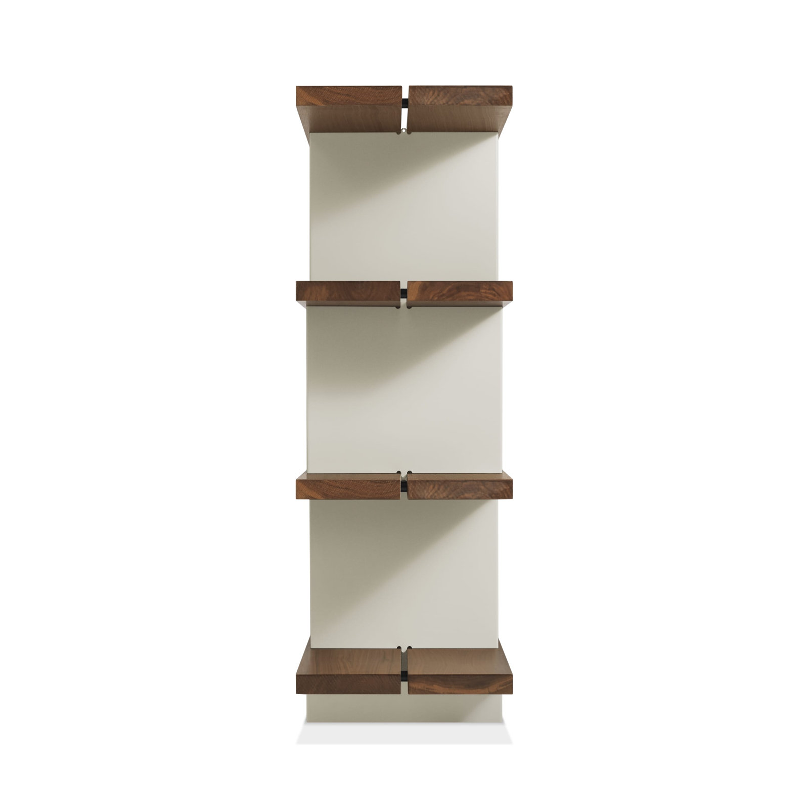 Happy Day Wide Bookcase, (4 Shelves) 41" H x 81" W x 14" D, Walnut/Putty
