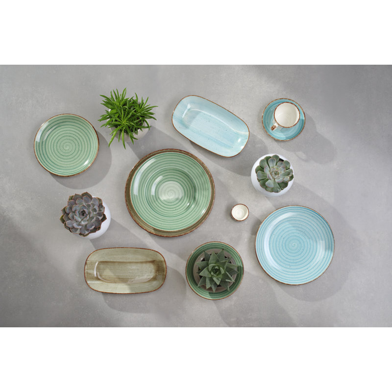 Sidwell Porcelain Espresso Cup and Saucer, Green