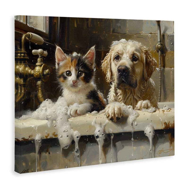 Toile pour chat et chien Bath Buddies, conception de Shawna Stewart, H 16 po x l 20 po