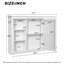 Armoire de rangement murale avec miroir