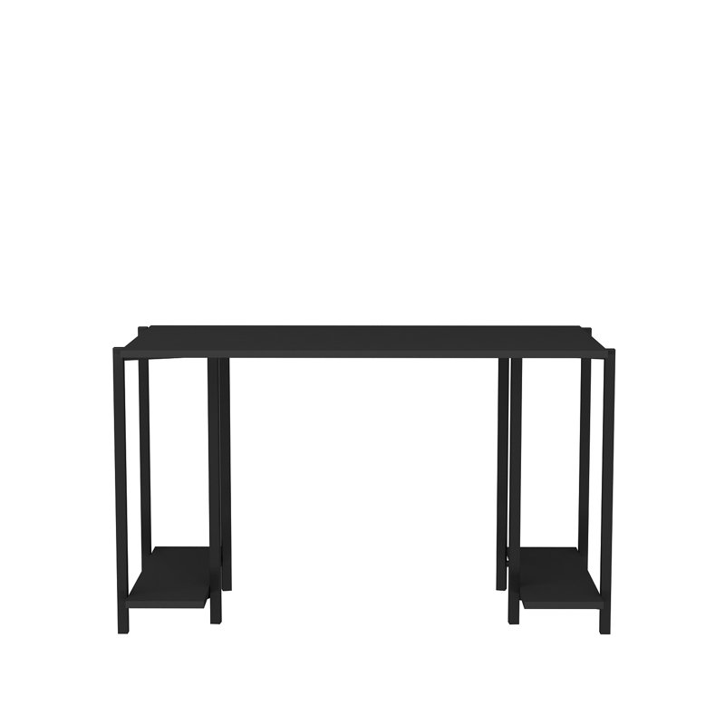 Academy Desk Metal Base Writing Desk, Anthracite/Black