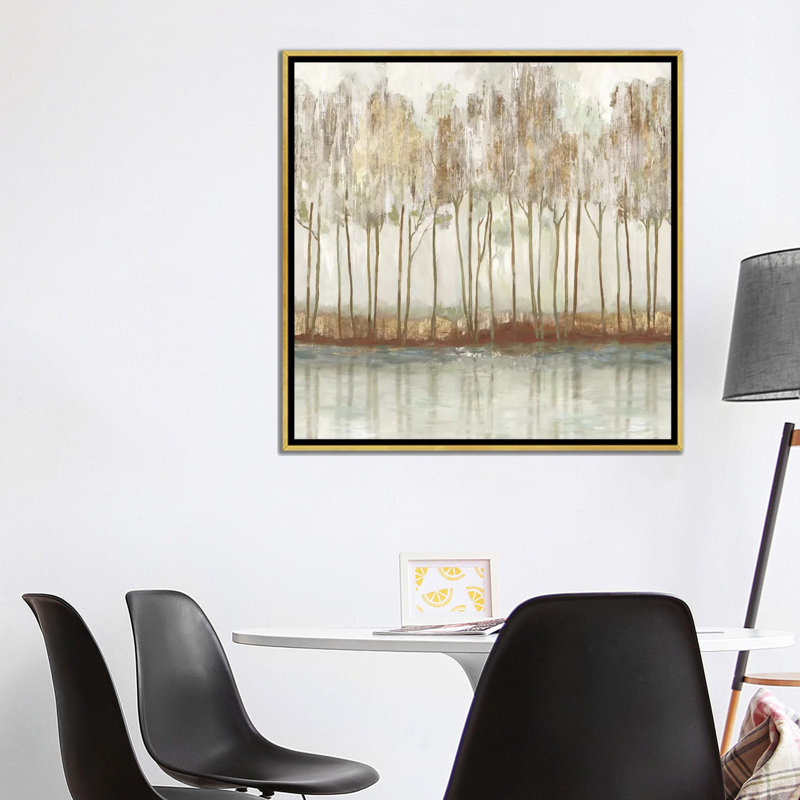 Lynn Peak II par Allison Pearce - reproduction d'art, H 37 po x l 37 po x P 1,5 po, Toile encadrée d'or, Pas de tapis