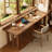 Light-walnut Rectangular Solid Wood desks-1093715489