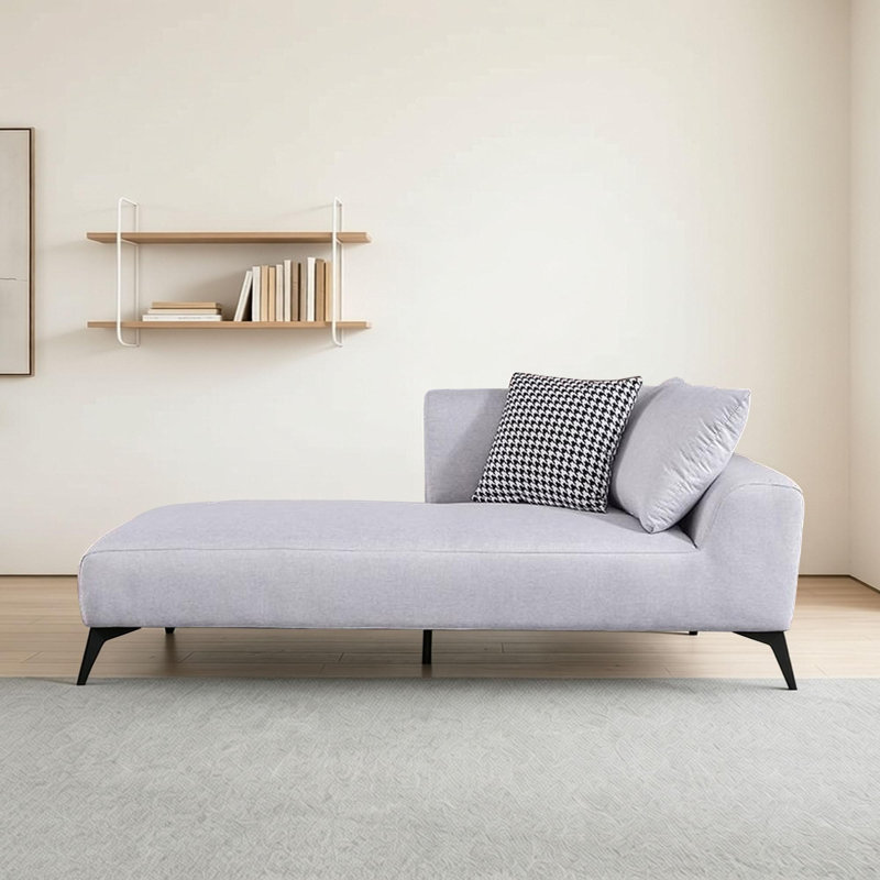Simple chaise longue de loisir d'intérieur, Left Hand Facing, Beige