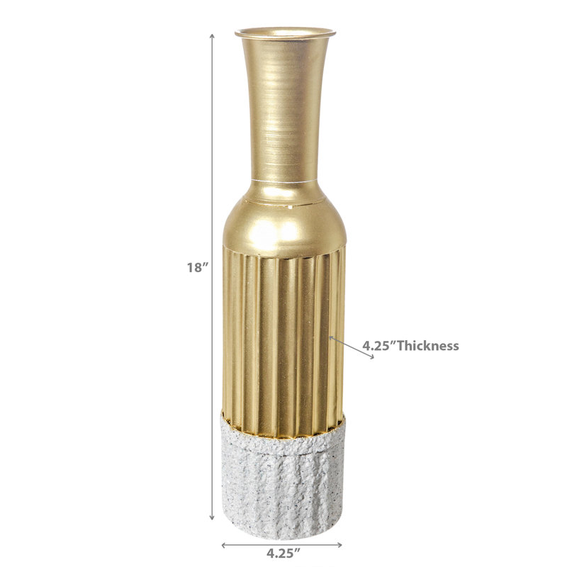 Polyester Floor Vase, 18" H x 4.25" W x 4.25" D