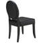 Chaise boutonnée en vinyle blanc-1318789163