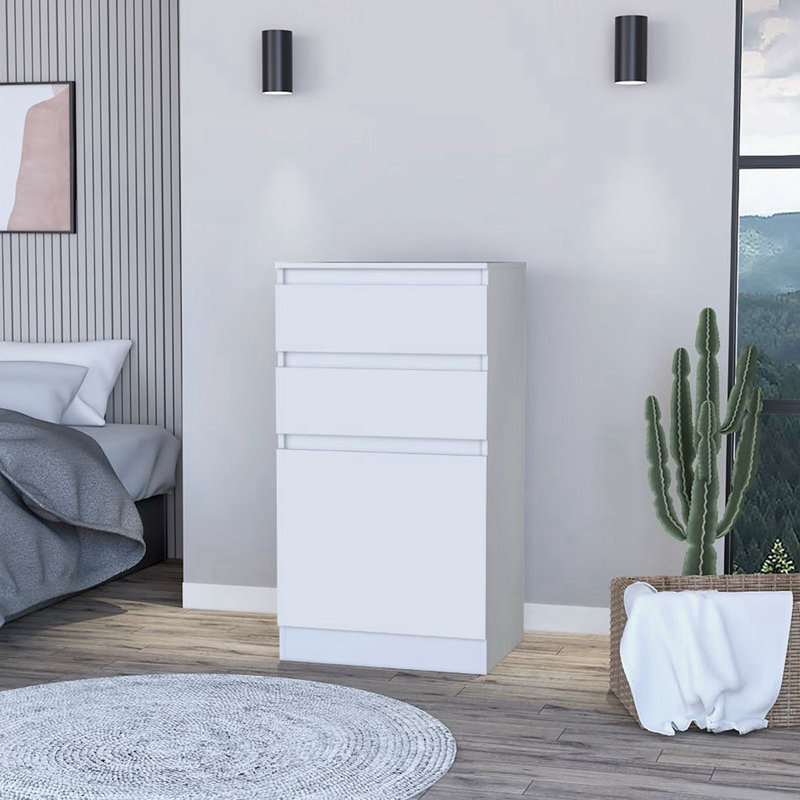 Commode 2 tiroirs Meg, Blanc