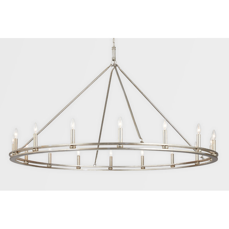 Sutton 16 Light Chandelier, Champagne Silver Leaf