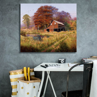Kathrynn Red Barn - impression sur toile tendue