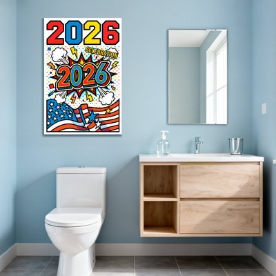 Fashion Colorful 2026 Celebration With American Flag