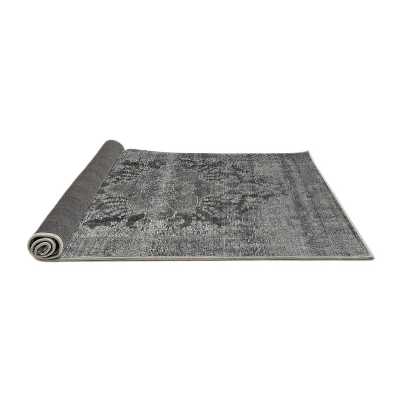 Tapis traditionnel gris / beige, Rond 3 pi