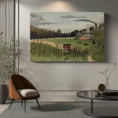 The Chair Factory at Alfortville-Henri Rousseau-Gallery Wrapped Canvas-1897