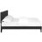 Phoebe Vinyl Upholstered Platform Bed with Squared Tapered Legs-1542649702-1542649696