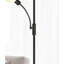 Lampe sur pied noire haute: conception en forme de torche, interrupteur de lampe de lecture réglable à trois niveaux, abat-jour en plastique, convient à divers espaces de coin (ampoule non incluse).-1633244177