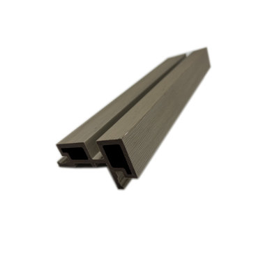107" X 3.5" European Outdoor Grid Slat Wood Poly Composite Siding Board Corner Transit Piece (Set Of 4)