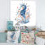 22_Hippocampe en bleu avec composition florale - impression sur toile nautique et côtière-66814019-66814018