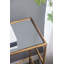 Console 56,5 x 14 x 30 po or antique, plateau en miroir