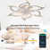 83cm 7 - Blade Dimmable LED Reversable Ceiling Fan With Remote Control And APP