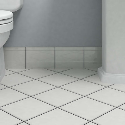 Santorini 7.9" x 5.9" Glossy Ceramic Bullnose Tile Trim in Blanco