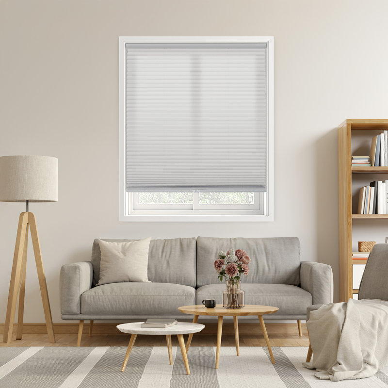 Store alvéolaire semi-transparent sans fil 1,5 po EcoHome, L 66 po x L 84 po, Nuage gris