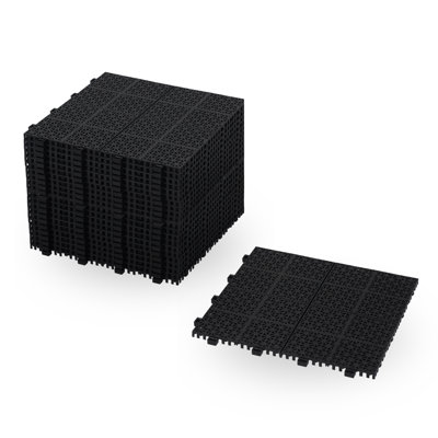 Plastic Tiles BEEFURNI 12'' W x 12'' L Flooring Tiles