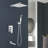 1-Spray Patterns 12 In. Dual Fixed And Handheld Shower Head With Bathtub Faucet 1.8 GPM In Chrome