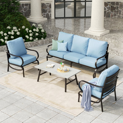Tapasi 5 - Person Patio Conversation Set with Cushions