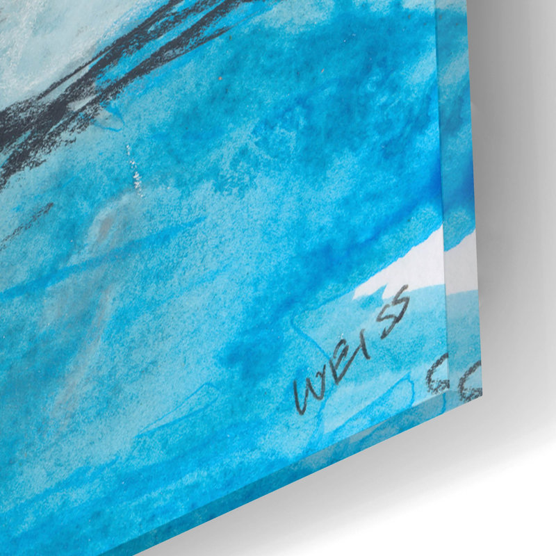«All The Night Tide» par Jan Weiss, art mural en verre acrylique, H 12 po x l 16 po x P 0,13 po