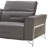 Tramonto Leather Sectional In Dark Gray-300900118