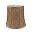 Abat-jour en lin de style candélabre à cloche H 5 po x l 5 po (attache) brun