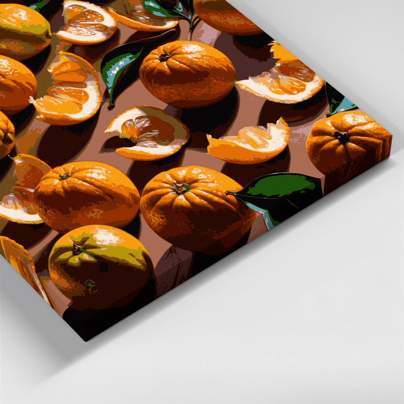 Fruit, clémentine brune, art mural sur toile, H 20 po x l 24 po