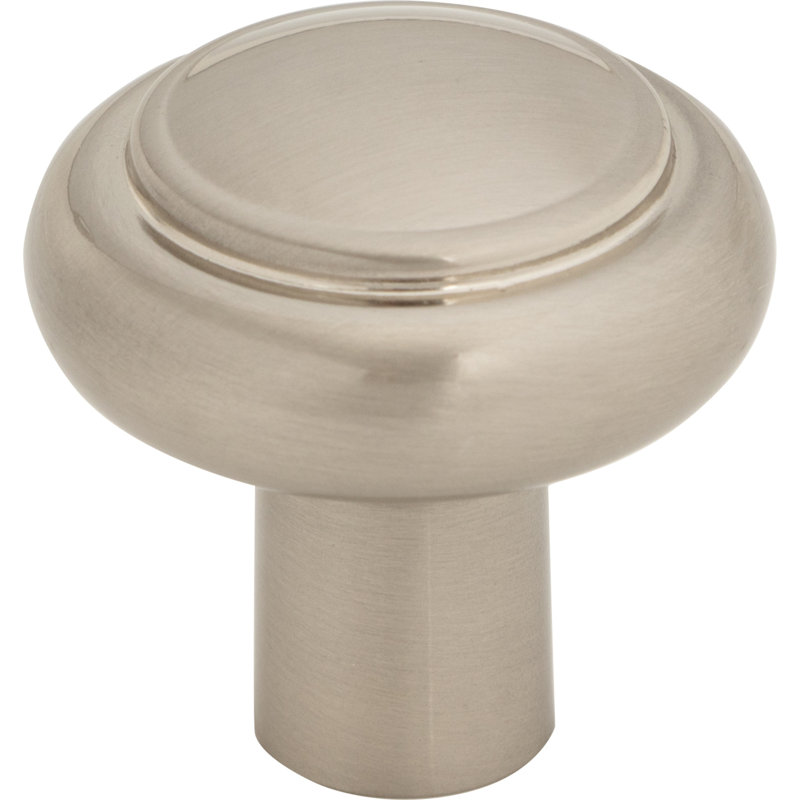Clarence 1 1/4" Diameter Mushroom Knob, Brushed Satin Nickel