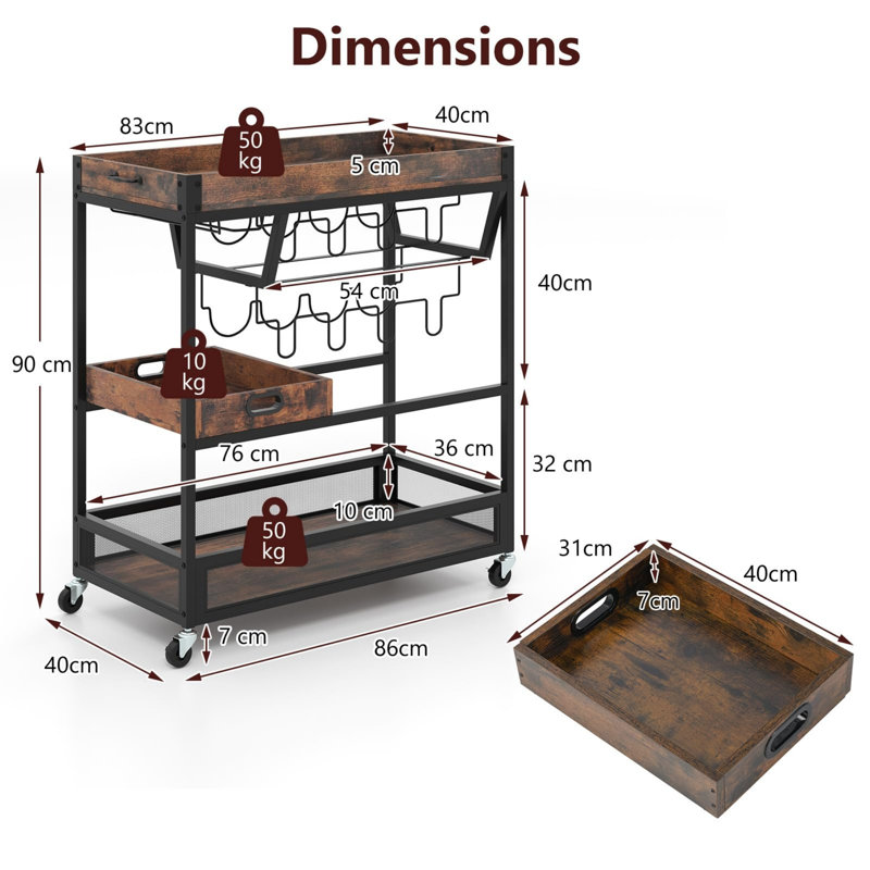 Wine Bottle & Glass Rack