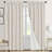 Linen Look 100% Blackout Curtains for Bedroom Full Light Blocking Rod Pocket 42 Inches Wide Linen Textured Thick Window Curtain Drapes with Backing-1600622936-1600622931