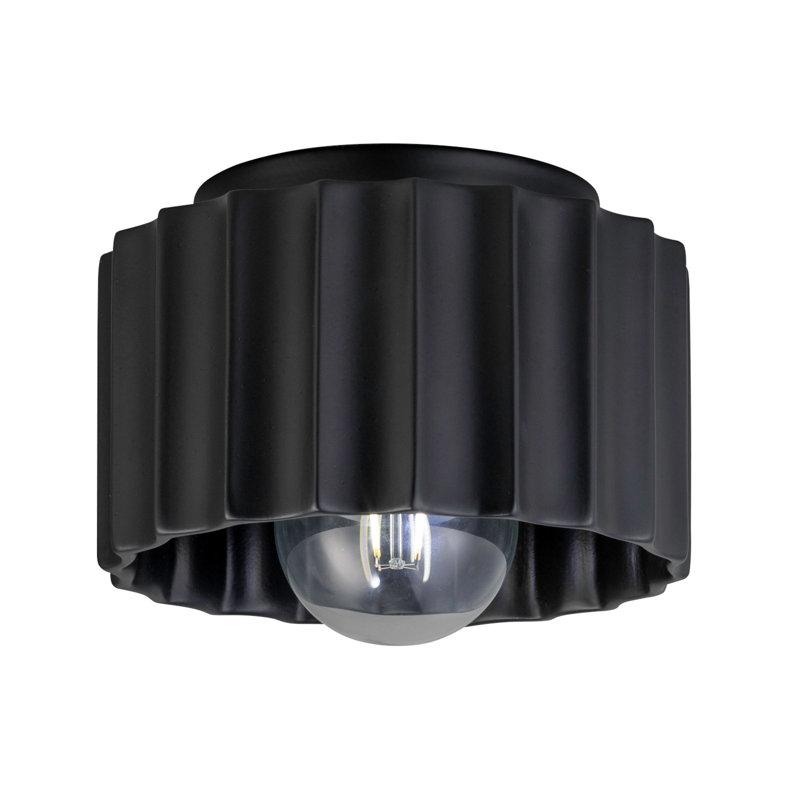 Plafonnier encastré 1 lumière Colgate, Noir mat carbone, H 5 po x l 8 po x P 8 po