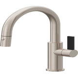 Corsano Contemporary Pull Down Kitchen Faucet with Button Sprayer Low Arc Spout and BFB Series Handle