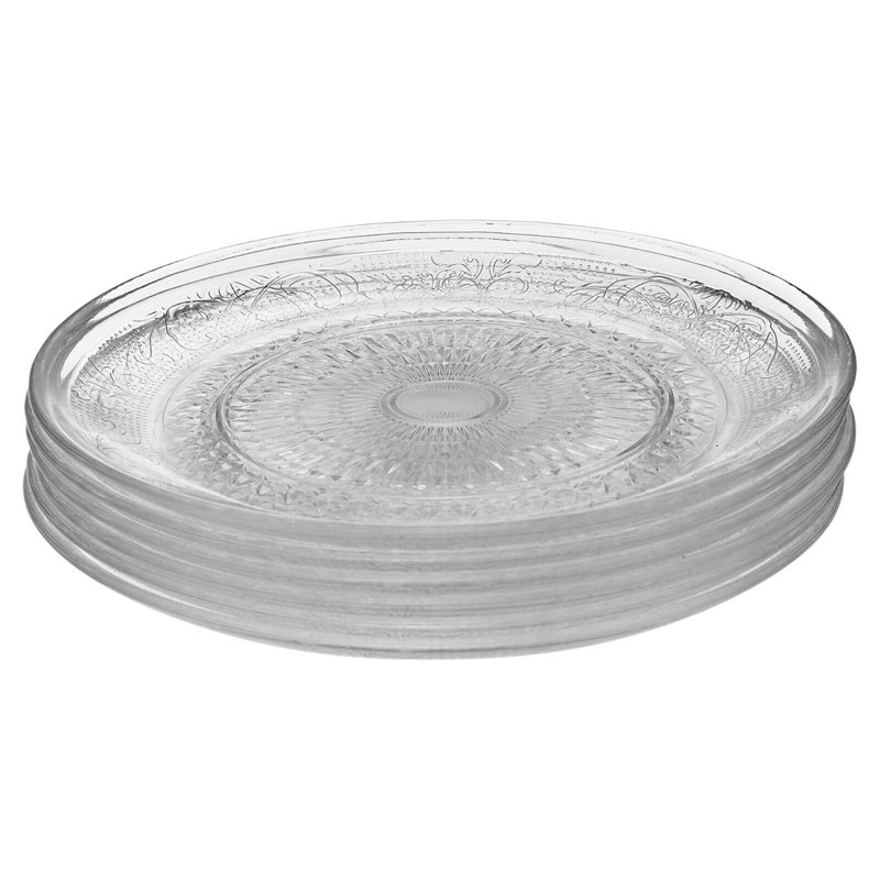 Alyse 25cm Glass Dinner Plate, Set of 6